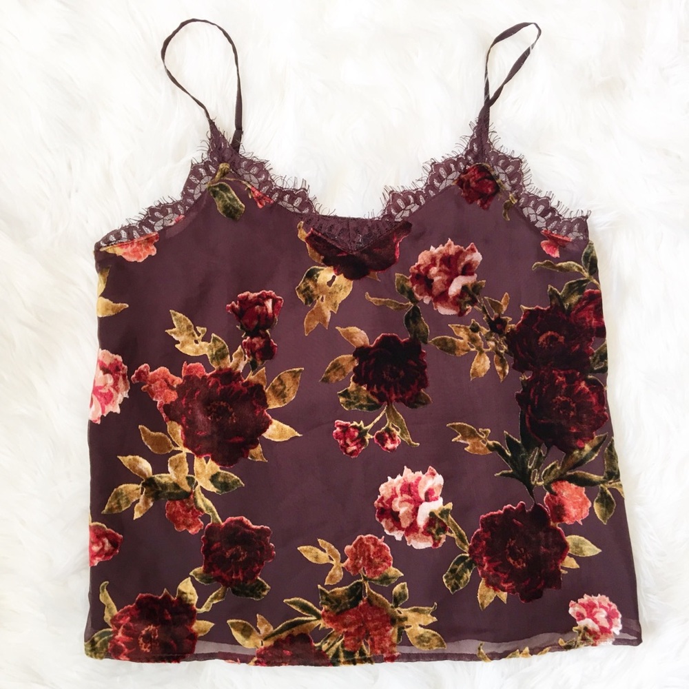 A.N.A. Crushes Velvet Tank Top Size Medium